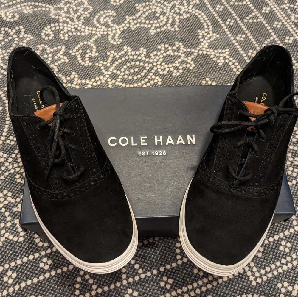 Cole Haan Black Suede Fashion Sneakers